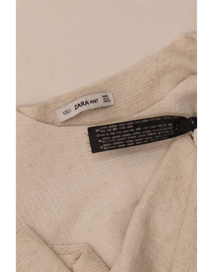 Vestito lungo senza maniche da donna Zara UK 10 piccolo acrilico grigio