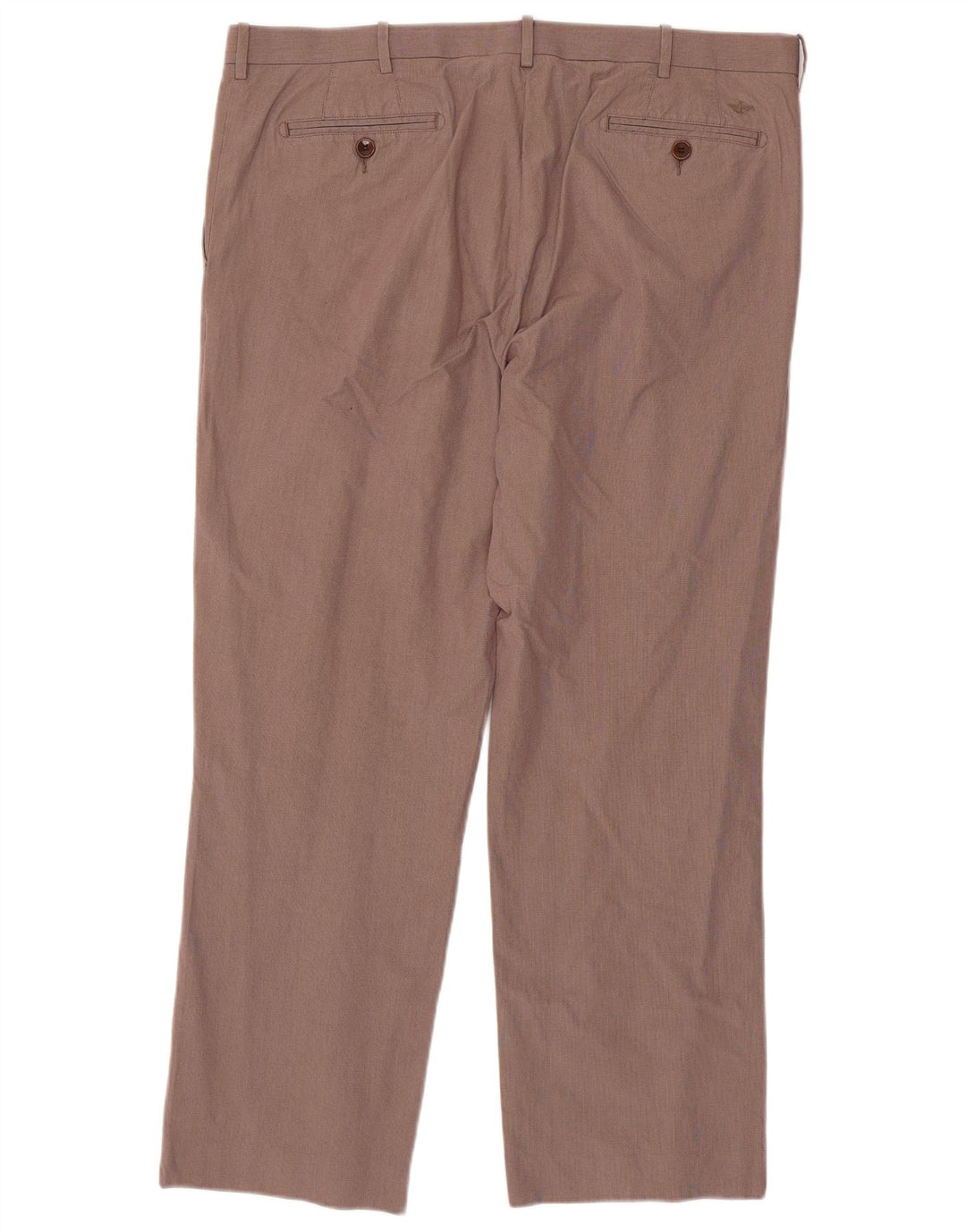 DOCKERS Pantaloni da abito dritti da uomo W40 L30 in cotone pied de poule marrone