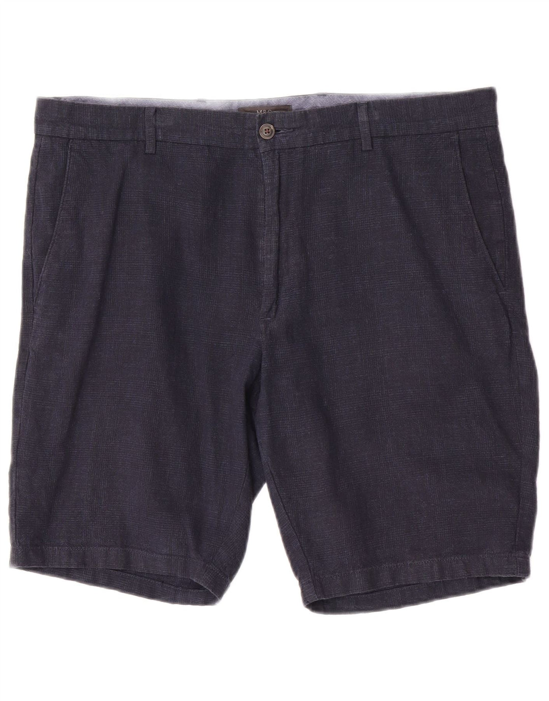Pantaloncini chino da uomo Marks & Spencer W38 XL cotone blu navy