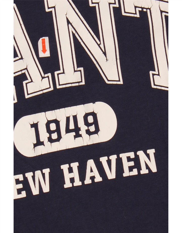 GANT Felpa grafica da uomo New Haven Felpa 4XL Cotone blu navy