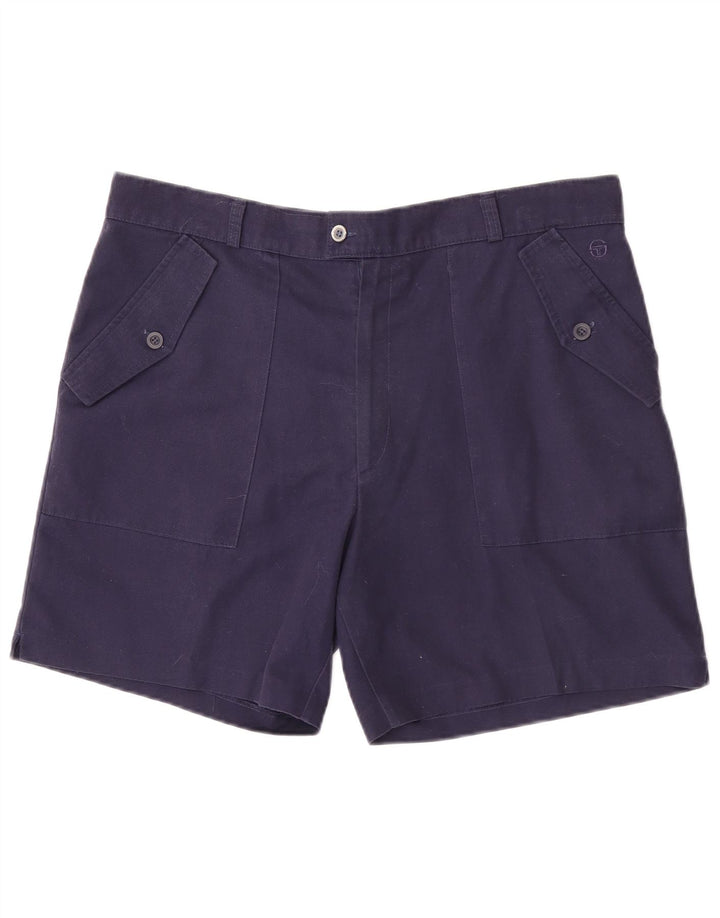 Pantaloncini uomo Sergio Tacchini IT 54 2XL W36 Blu Navy Poliestere