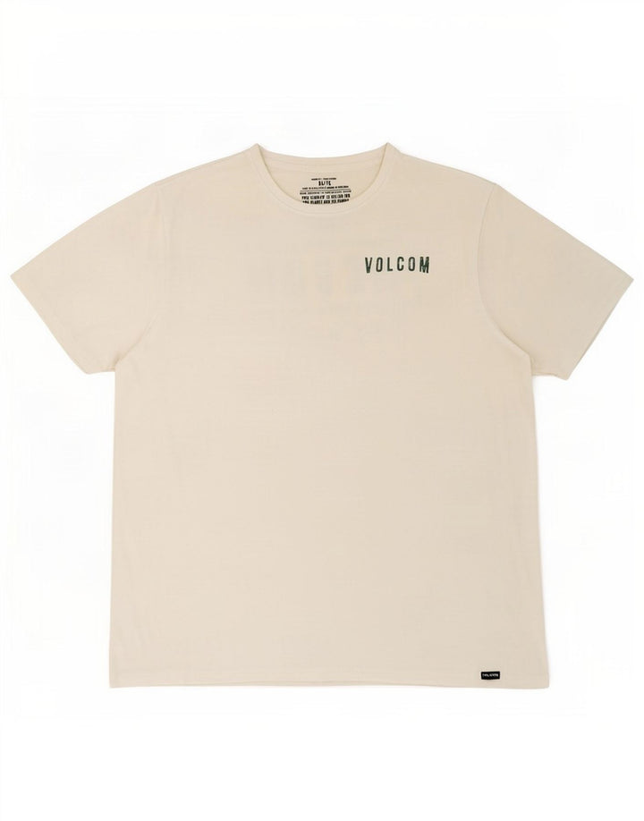 T-shirt grafica da uomo Volcom Top XL in cotone bianco