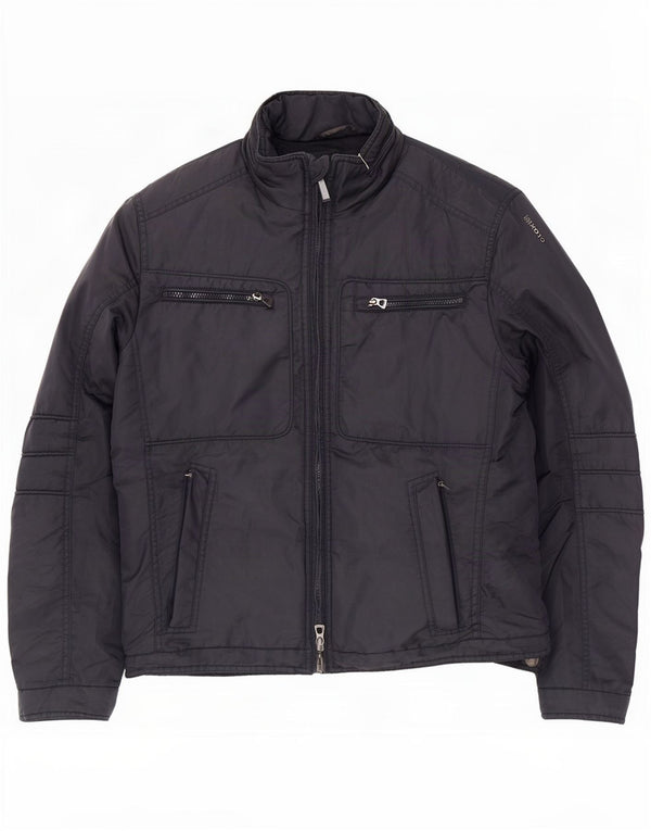 Geox Uomo Respira Giacca a vento bomber con cappuccio UK 40 Large Blu Navy