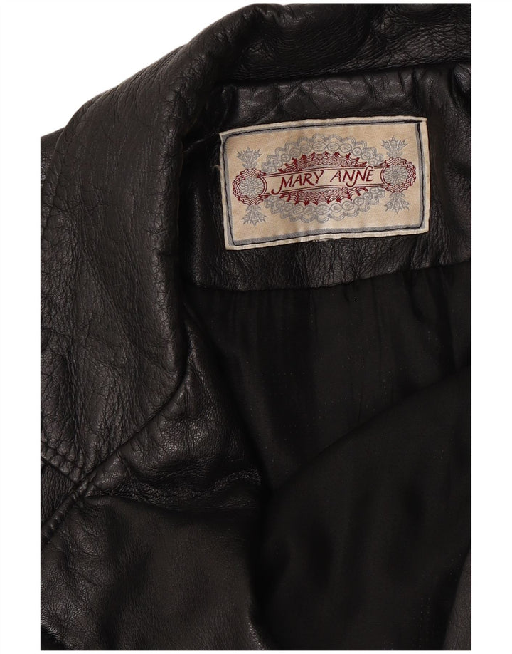 Giacca in pelle da donna Mary Anne UK 18 XL Nera