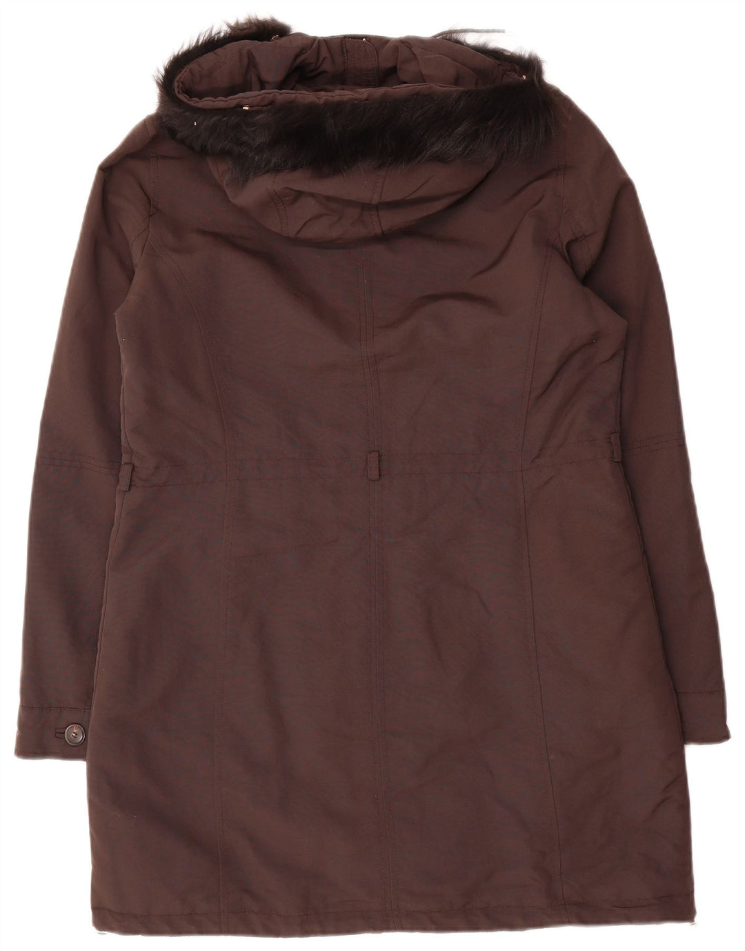 Giacca Parka con cappuccio da donna Massimo Dutti UK 14 Poliestere marrone medio