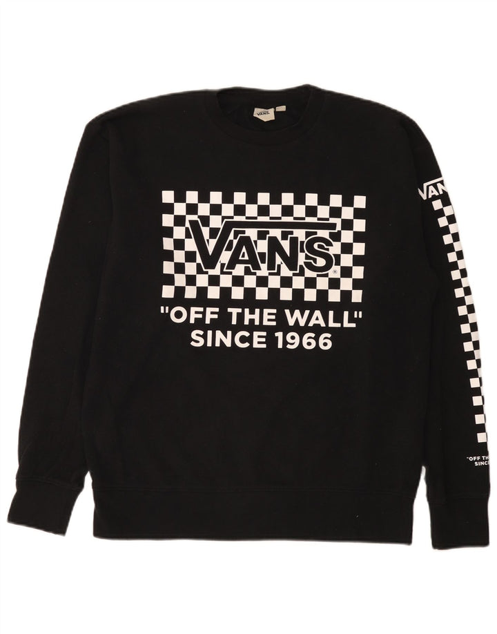 Felpa grafica da uomo Vans maglione XS cotone geometrico nero