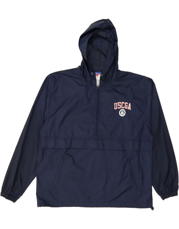 CHAMPION Mens Graphic Anorak Jacket UK 40 Large Navy Blue Vintage Champion and Second-Hand Champion from Messina Hembry 