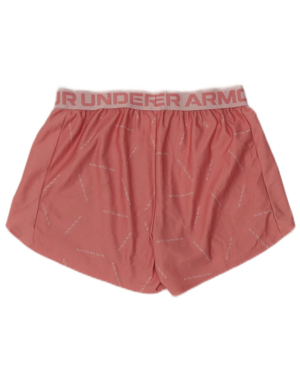 Pantaloncini sportivi Under Armour da donna con vestibilità ampia grafica UK 12 rosa medio