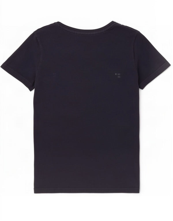 T-shirt grafica da donna Champion Top UK 10 Small Blu Navy