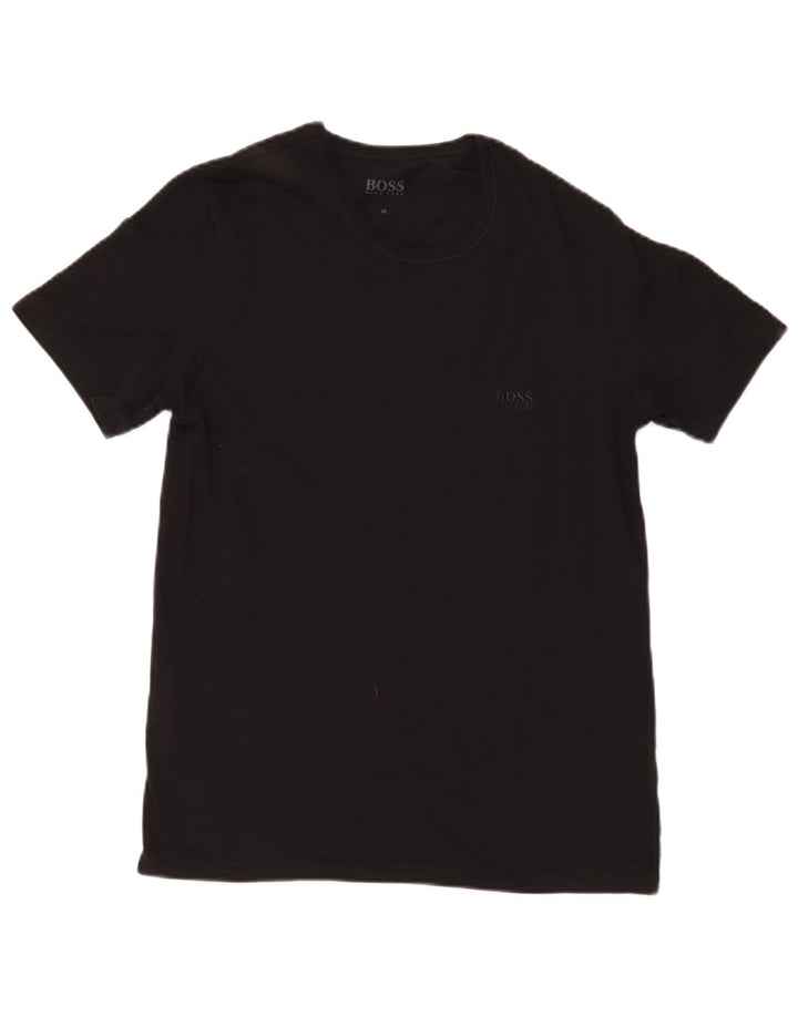 T-shirt da uomo Hugo Boss Top in cotone nero medio