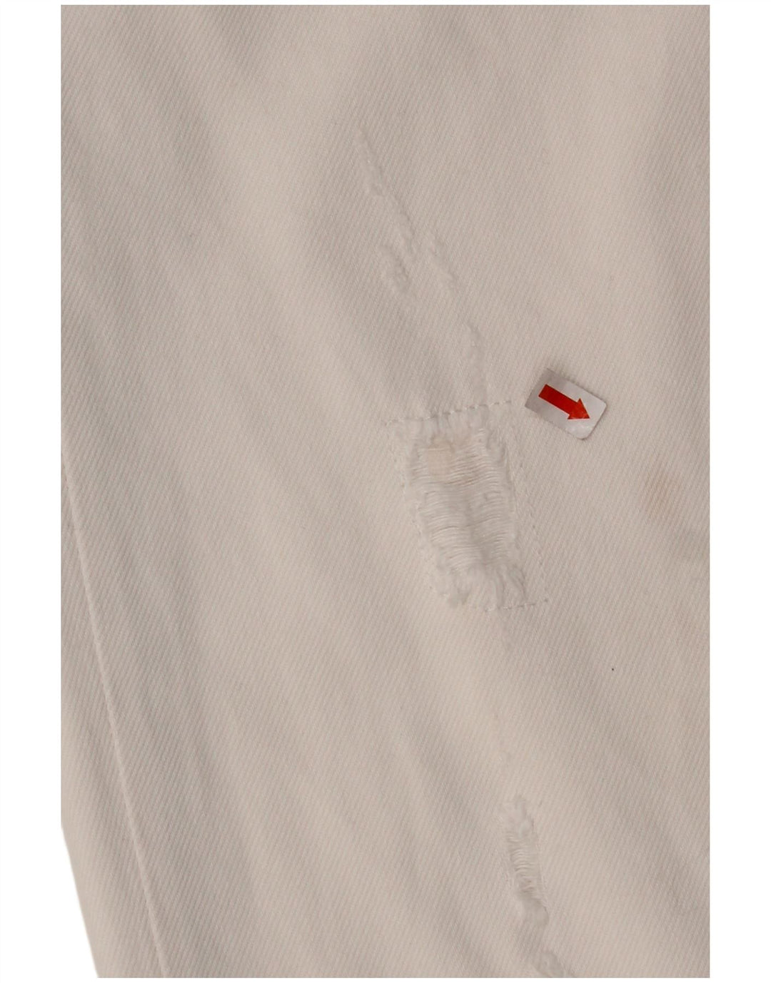 TOMMY HILFIGER Jeans dritti effetto consumato da donna W29 L28 cotone bianco