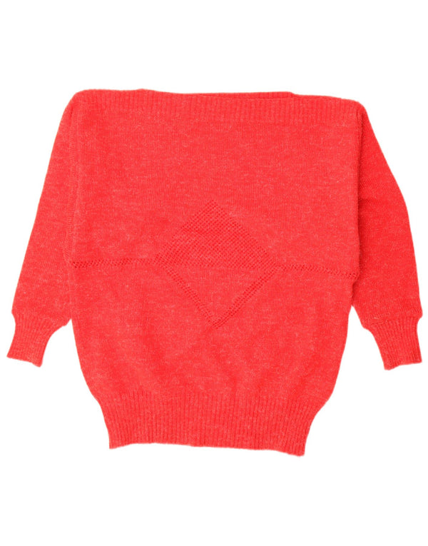Vintage Womens Boat Neck Jumper Sweater IT 44 Medium Red Flecked