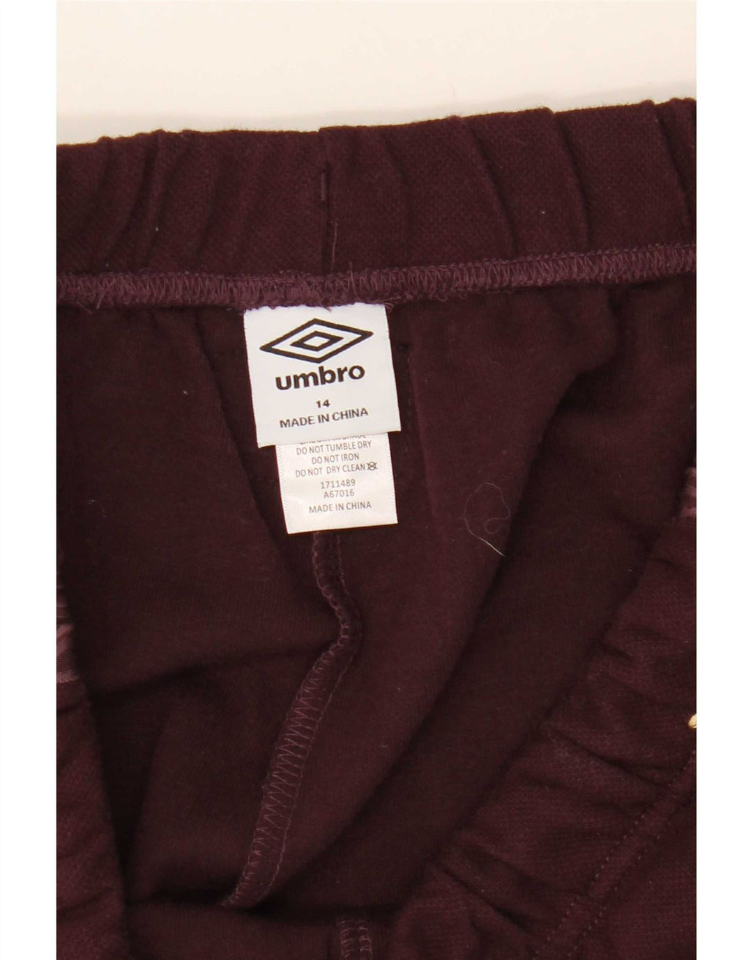 Pantaloni da tuta con grafica da donna Umbro UK 14 Large Bordeaux Poliestere