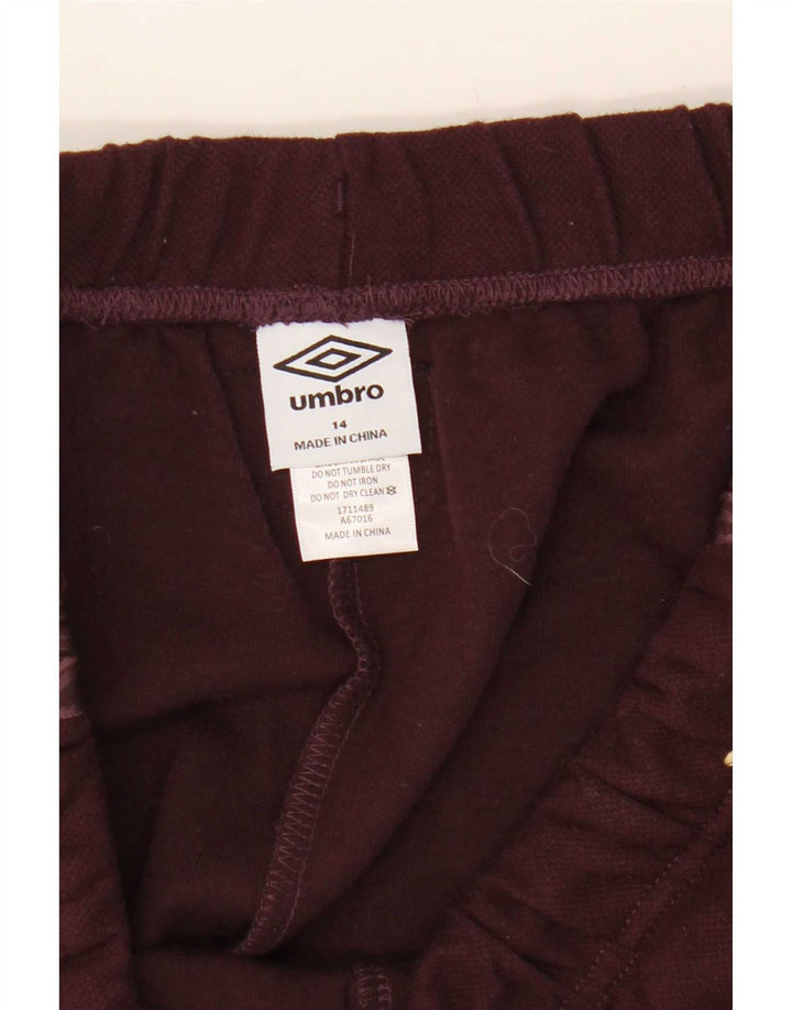 Pantaloni da tuta con grafica da donna Umbro UK 14 Large Bordeaux Poliestere