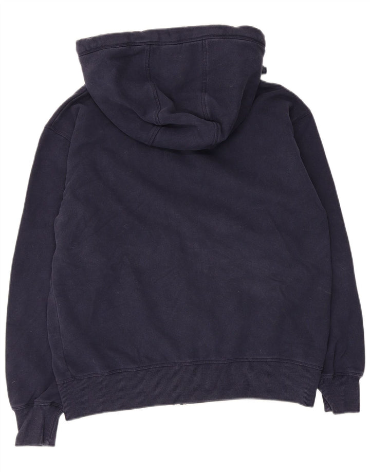 Maglione con cappuccio e zip da uomo Fat Face piccolo in cotone blu navy