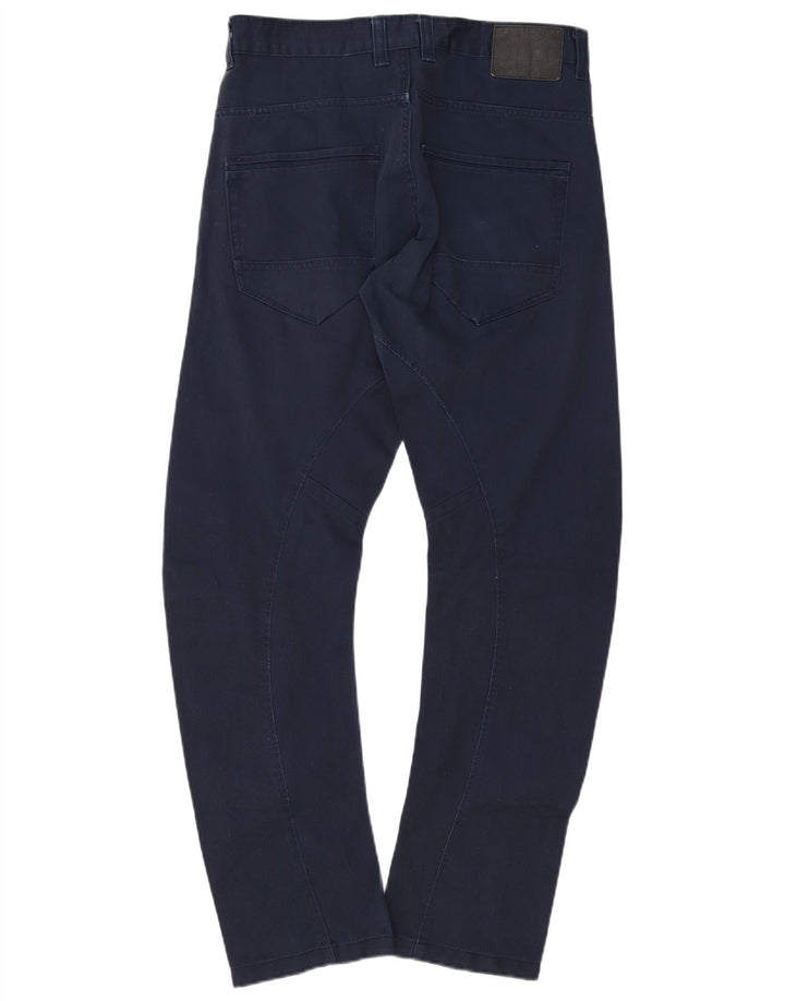 JACK & JONES Pantaloni casual dritti da uomo a banana W32 L32 in cotone blu navy