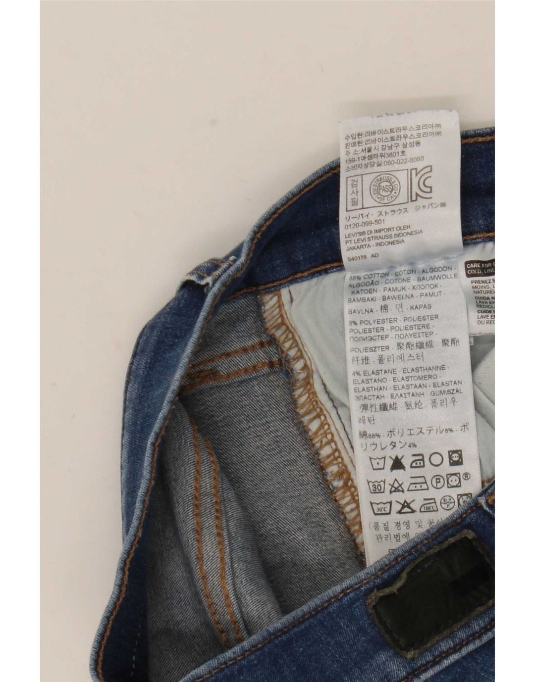 Jeans skinny slim da donna Levi's W27 L32 cotone blu