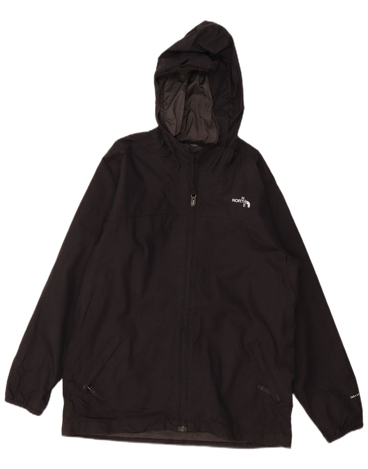 THE NORTH FACE Giacca antipioggia con cappuccio per ragazzi 11-12 anni Large in poliestere nero