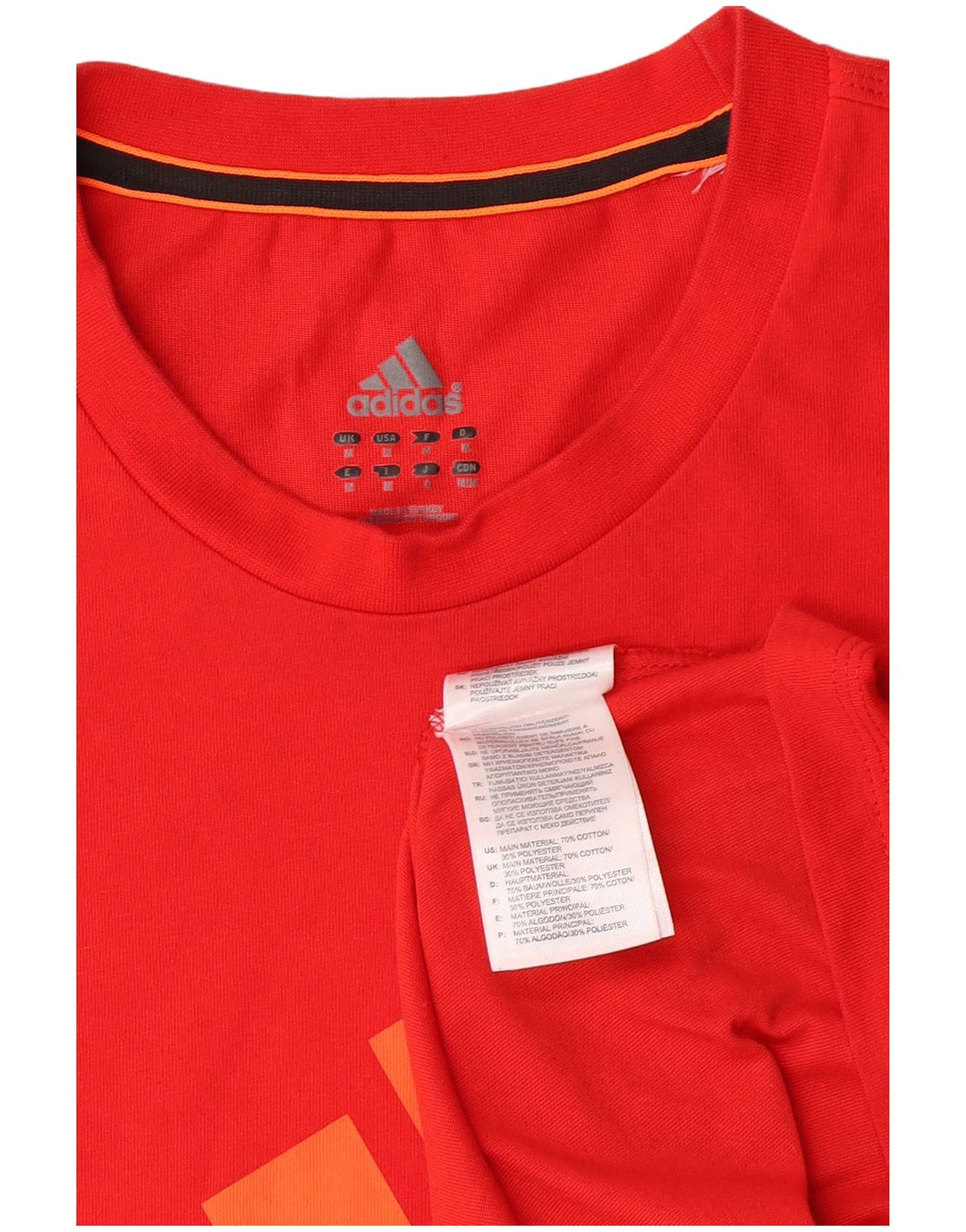 T-shirt da uomo Adidas Top in cotone rosso medio
