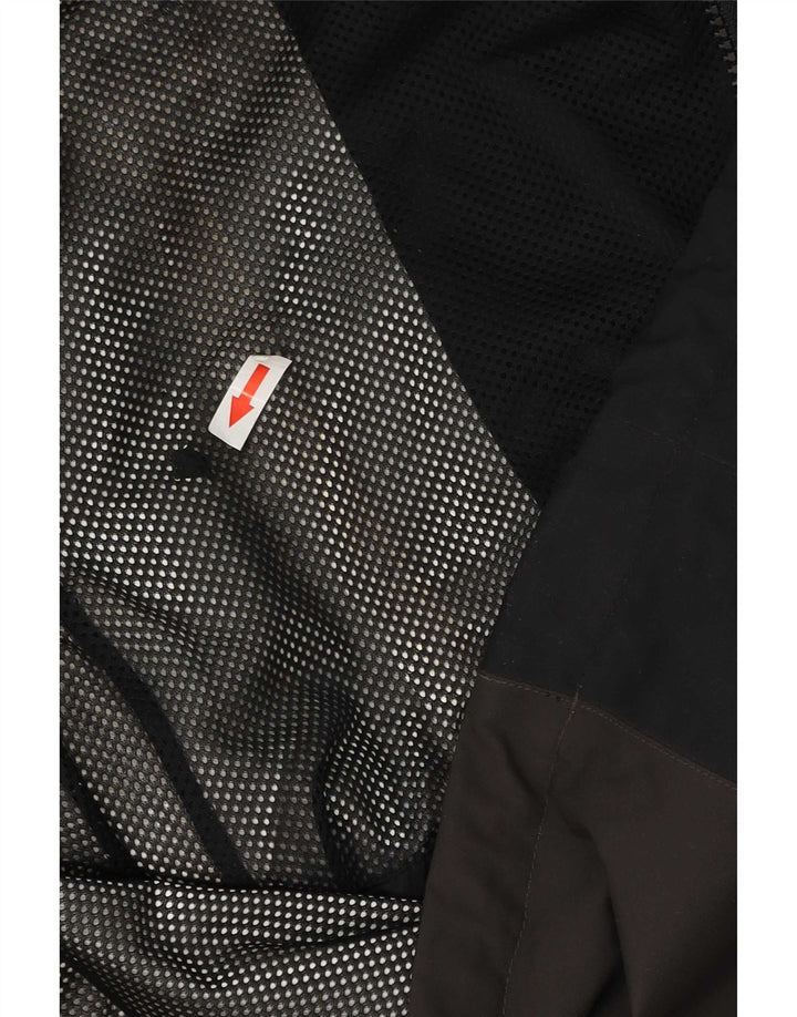 Giacca antipioggia con cappuccio da donna Jack Wolfskin UK 12/14 Colorblock marrone medio