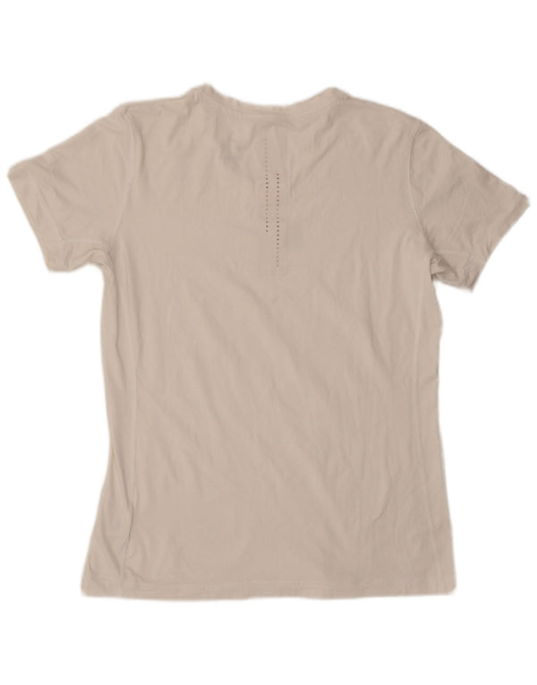 T-shirt grafica NIKE Dri Fit da donna UK 18 XL poliestere bianco