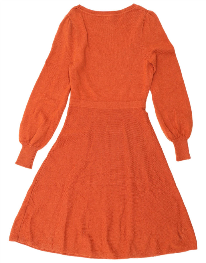 BODEN Abito maglione da donna UK 10 Small Arancione Poliammide