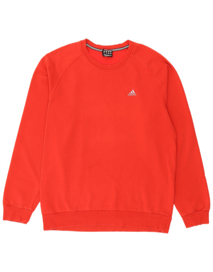 Felpa Adidas Clima 365 da uomo, grande, in cotone rosso