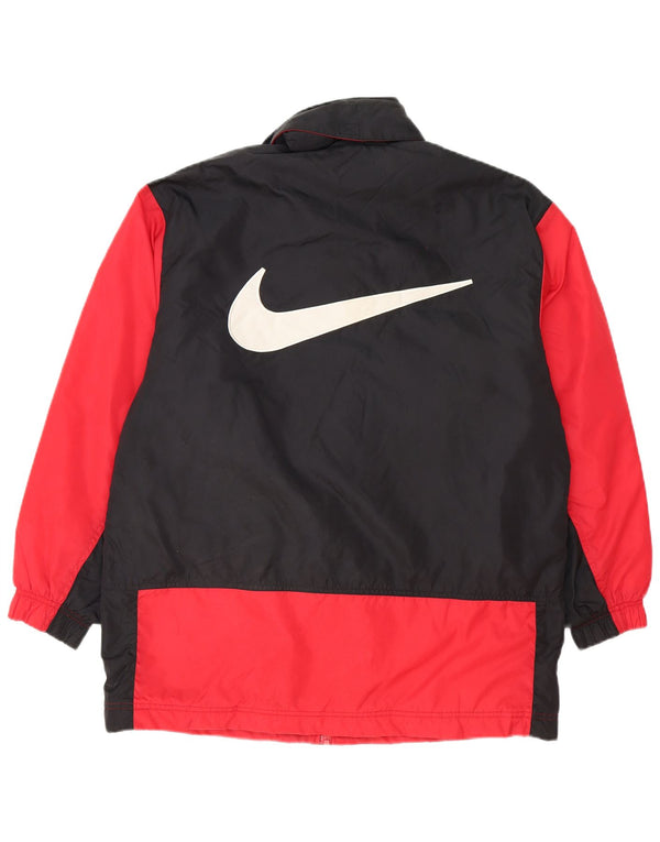 Giacca a vento Nike da uomo, vestibilità ampia, con cappuccio, UK 36, piccola, colore rosso