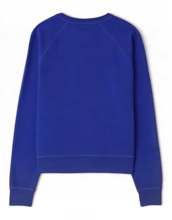 Felpa grafica da donna Hollister Jumper UK 10 Small Blue Cotton