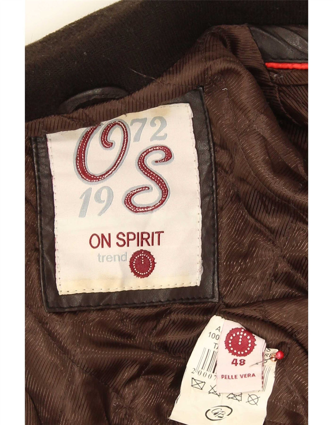 Giacca in pelle da uomo On Spirit IT 48 Marrone medio