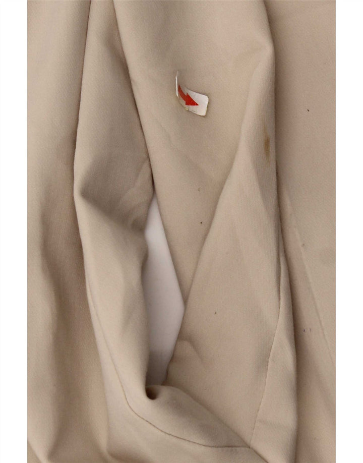Pantaloni da abito affusolati da donna Zara medi W28 L26 poliestere bianco sporco