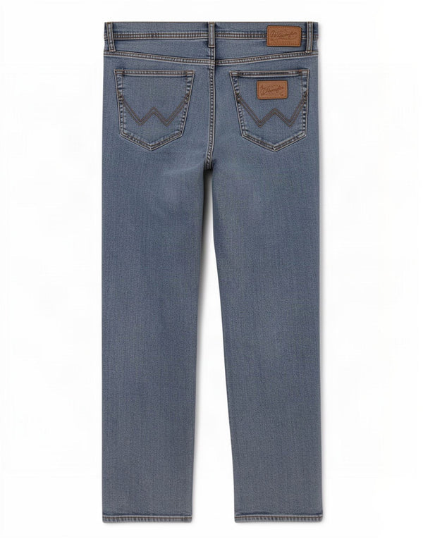 Jeans dritti elasticizzati Texas da uomo Wrangler W38 L31 cotone blu