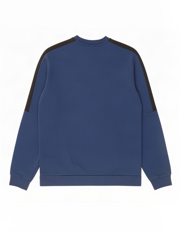 Felpa da uomo Adidas Felpa in cotone color block blu medio