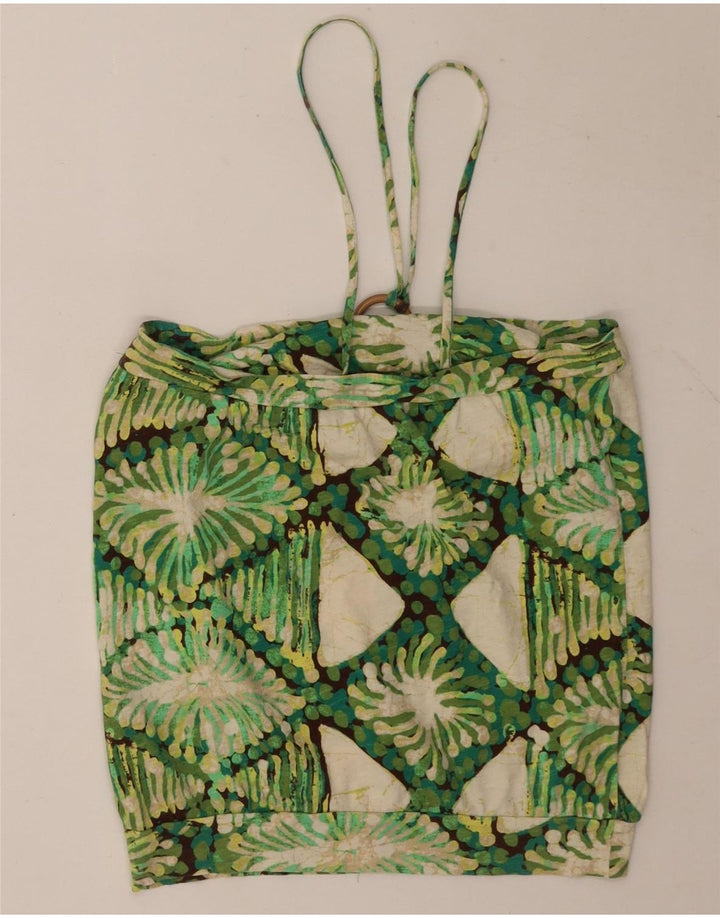 Gap Top corto da donna alla caviglia UK 12 Verde medio Argyle/Diamond Cotton