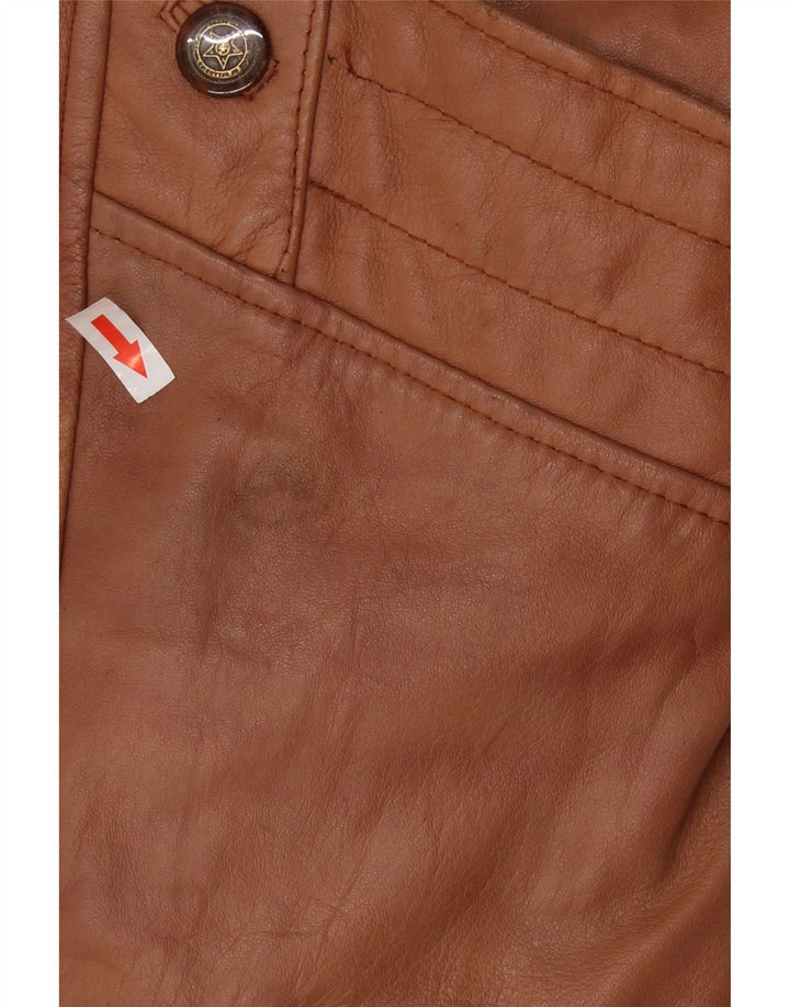 Giacca in shearling oversize da donna vintage UK 16 grande marrone