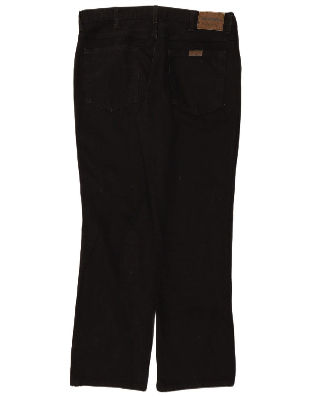 Jeans dritti regolari da uomo Wrangler W38 L32 cotone nero