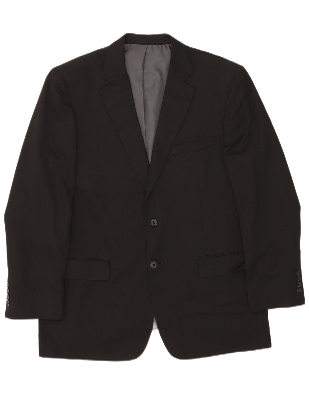Giacca blazer a 2 bottoni Marks & Spencer da uomo UK 42 grande poliestere nero