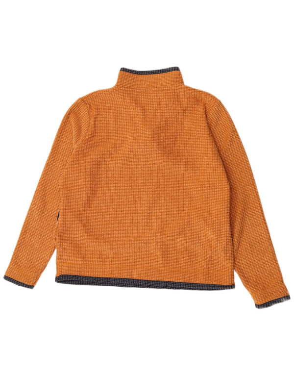 Maglione in pile da donna con collo con zip Weird Fish UK 16 Large Arancione Poliestere
