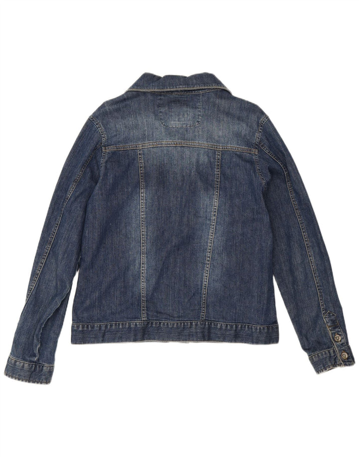 Giacca di jeans da donna Fat Face UK 16 grande cotone blu