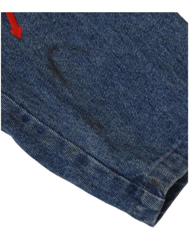 Giacca blazer in denim a 1 bottone da donna Bianca Maria Caselli UK 10 piccola blu