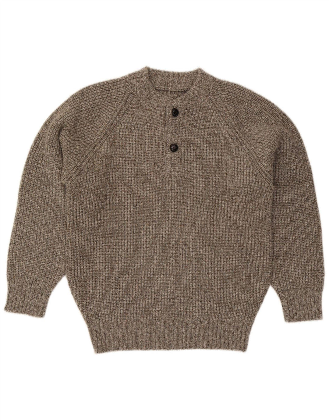 Maglione vintage da uomo girocollo grigio medio