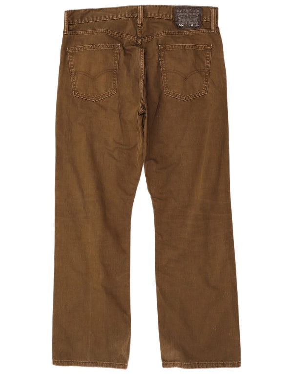 Levi's Uomo 514 Pantaloni casual dritti W35 L30 Cotone marrone