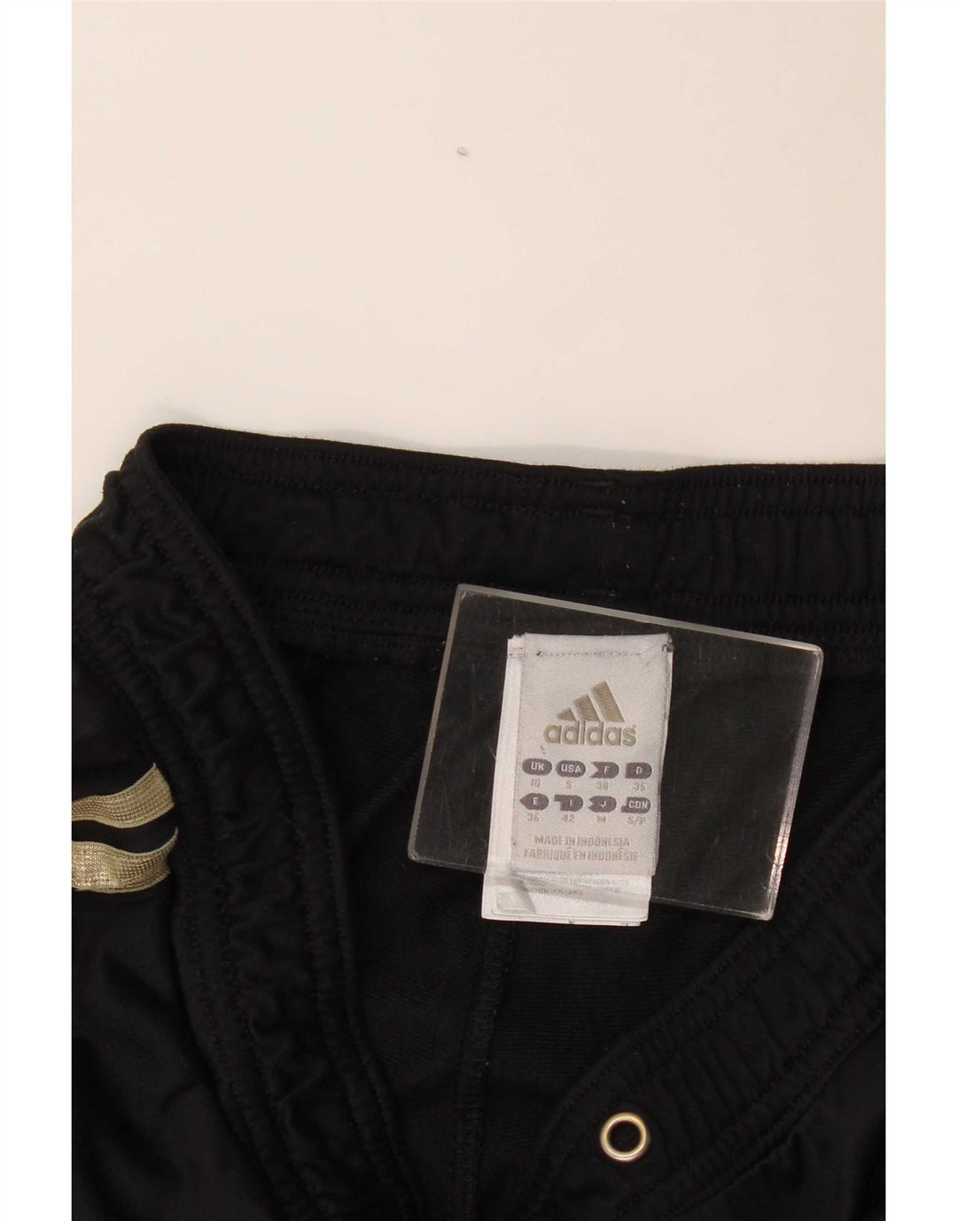 Pantaloni della tuta da donna Adidas UK 10 piccoli poliestere nero
