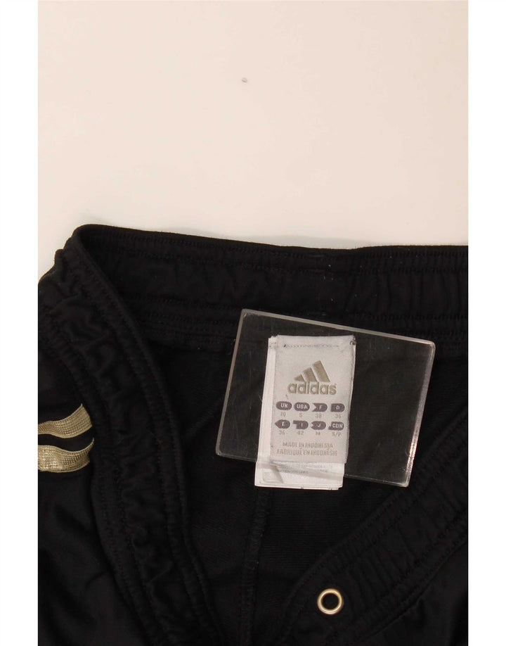 Pantaloni della tuta da donna Adidas UK 10 piccoli poliestere nero