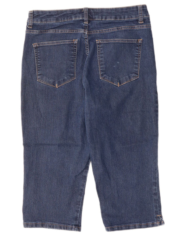 Jeans Capri LEE da donna vestibilità classica a vita alta US 12 Large W30 L17 Blu