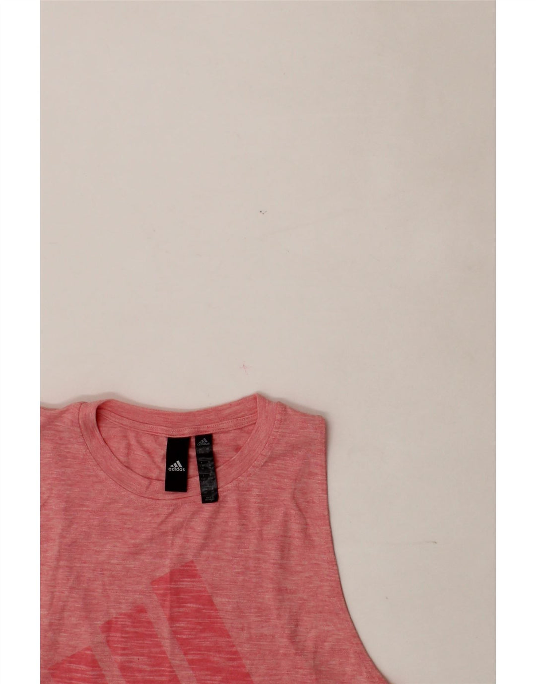ADIDAS Womens Graphic Vest Top UK 8/10 Small Pink Flecked Polyester Vintage Adidas and Second-Hand Adidas from Messina Hembry 