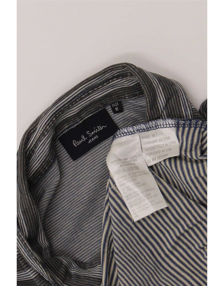 Polo da uomo Paul Smith in cotone a righe grigio medio