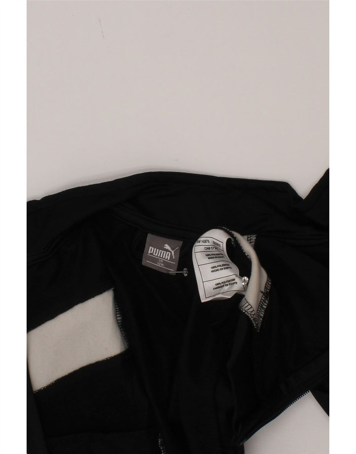 Giacca da tuta da bambino Puma da bambino 9-12 mesi in poliestere color block nero