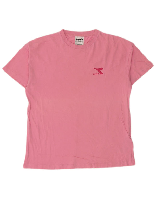 DIADORA T-shirt Top Bambina 13-14 Anni 2XL Cotone Rosa