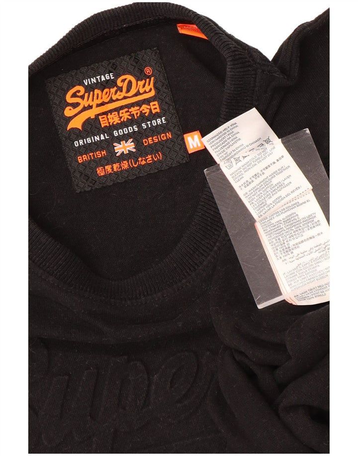T-shirt grafica da uomo SUPERDRY Top in cotone nero medio